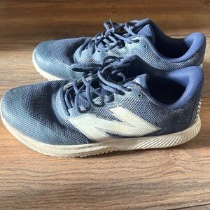 New Balance Navy and White Turf Shoes